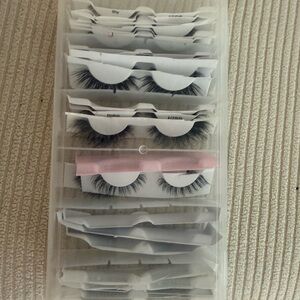 Ardell, Kiss, and custom brand Lashes.